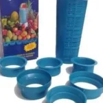 Filtro Licuadora Universal Filter con accesorios en presentación de caja y piezas azules, ideal para batidos.