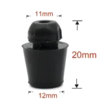 Par de topes de goma negros para capot y puerta de carro, 11mm, 12mm y 20mm.