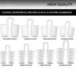 Kit anti ronquidos: 4 dilatadores nasales flexibles en diferentes tamaños y diseños (ridged y mesh).