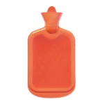 Bolsa térmica de agua naranja con líneas verticales, ideal para frío y calor.