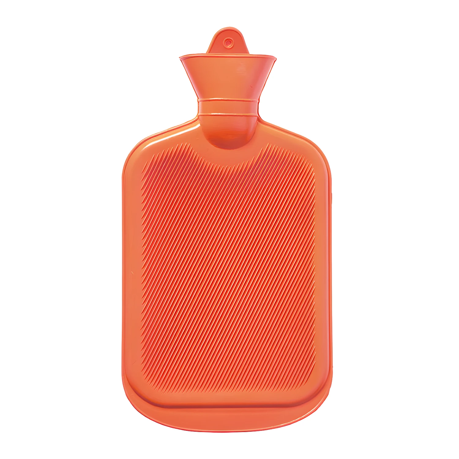Bolsa térmica de agua naranja con líneas verticales, ideal para frío y calor.