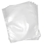 Pack x 100 bolsas de sellado al vacío transparentes, ideales para conservar alimentos.