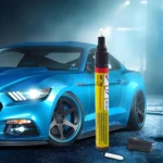 Esfero mágico quita rayones para carro azul deportivo: soluciona raspones fácilmente.