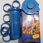 Filtro universal para licuadora, con tapa y anillos adaptables, ideal para extractor de jugos.