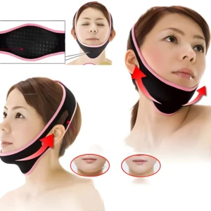 Levantador de papada para rostro y cuello, banda facial reafirmante de contorno, mejora la línea de la mandíbula.