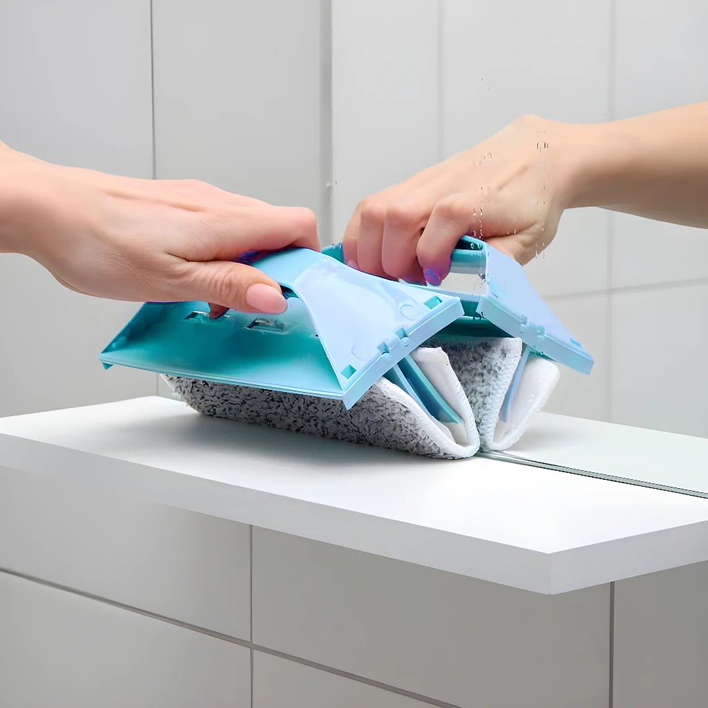 Limpiador de ventanas magnético de doble cara para espejos y superficies de cristal.