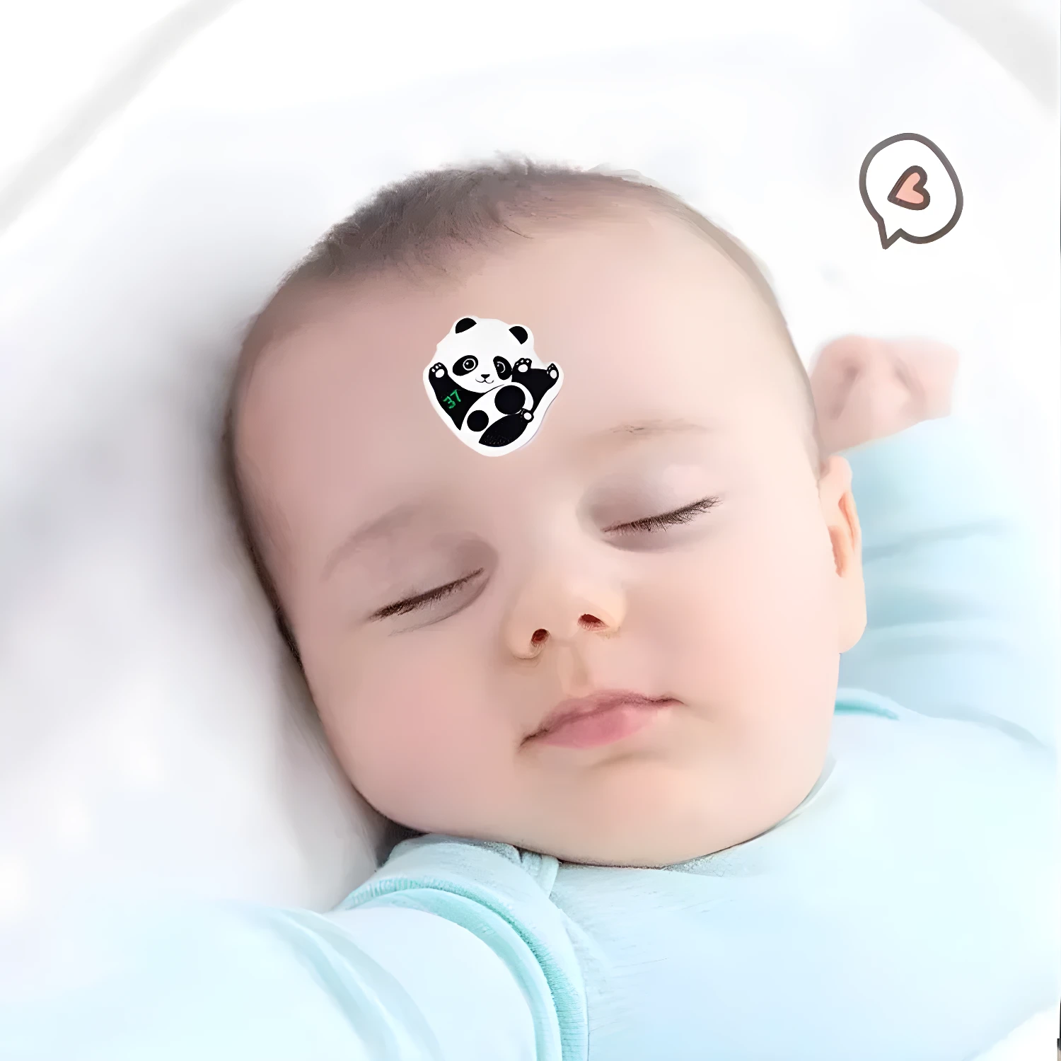 Medidor de fiebre FK22B-115 para niños con diseño de panda, ideal para registrar la temperatura.