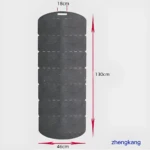 Organizador colgante negro zhengkang para 14 gorras, 130cm de alto x 46cm de ancho.