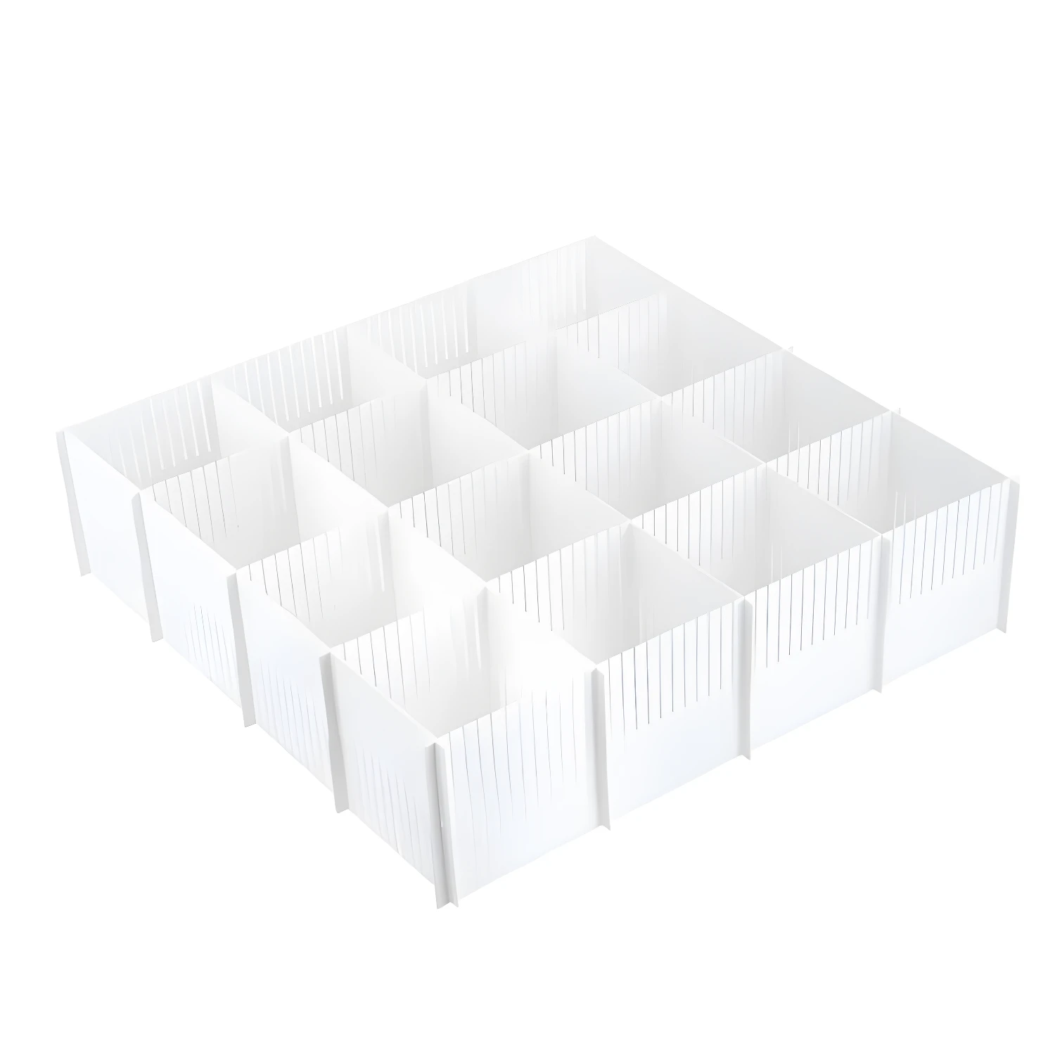 Organizador de rejilla blanca expandible para cajones, 8 unidades.