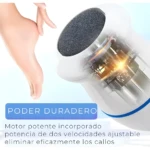 Quita Callos Pulidor Eléctrico: motor potente para eliminar callos eficazmente.