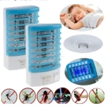 Repelente eléctrico mata mosquitos con luz UV seguro para niños y mascotas.