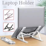 Soporte plegable para portátil de plástico, ajustable y portátil para mejorar tu estación de trabajo.