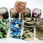 Set x2 Rollos Vendas Autoadhesivas CrossFit Tape camuflado verde, azul y beige