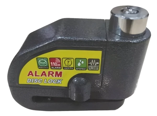 Candado alarma freno disco moto y manillar, seguridad impermeable, 110 dB.