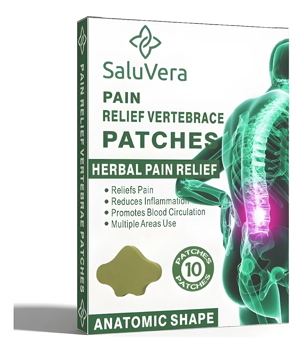 Parches de calor SaluVera para alivio de dolor de vértebra y espalda, 20 unidades.