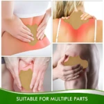 Parches herbales de calor para aliviar dolor lumbar, de cuello y hombro.