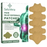 Set x20 parches herbales de calor SaluVera para alivio del dolor de columna y vértebras.