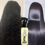 Vitaglow Alisador: Cabello rizado transformado en liso y brillante.