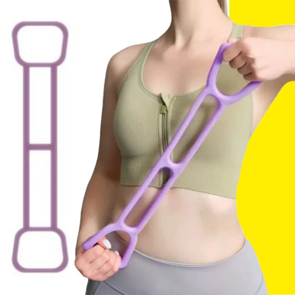 Banda elástica de silicona para yoga, ideal para ejercicios y entrenamiento, con agarre cómodo.