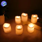 Velas LED pequeñas decorativas Ak3008 iluminan un espacio con luz cálida y suave.