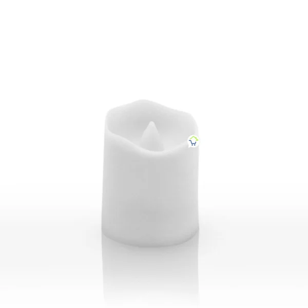 Vela LED decorativa pequeña Ak3008 blanca, ideal para ambientar espacios.