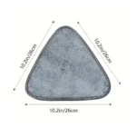 Repuesto mopa triangular gris 26cm, reemplazo trapero microfibra.