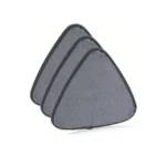 Set de 2 repuestos para mopa triangular de microfibra gris.