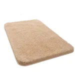 Tapete absorbente beige de microfibra, ideal para baño o sala, 12cm335.