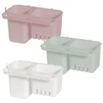 Set x2 escurridores de cocina o baño adhesivos en rosa, verde menta y blanco.