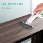 Mini fregona limpiador de escritorio eco-cotton, ideal para limpiar superficies delicadas.