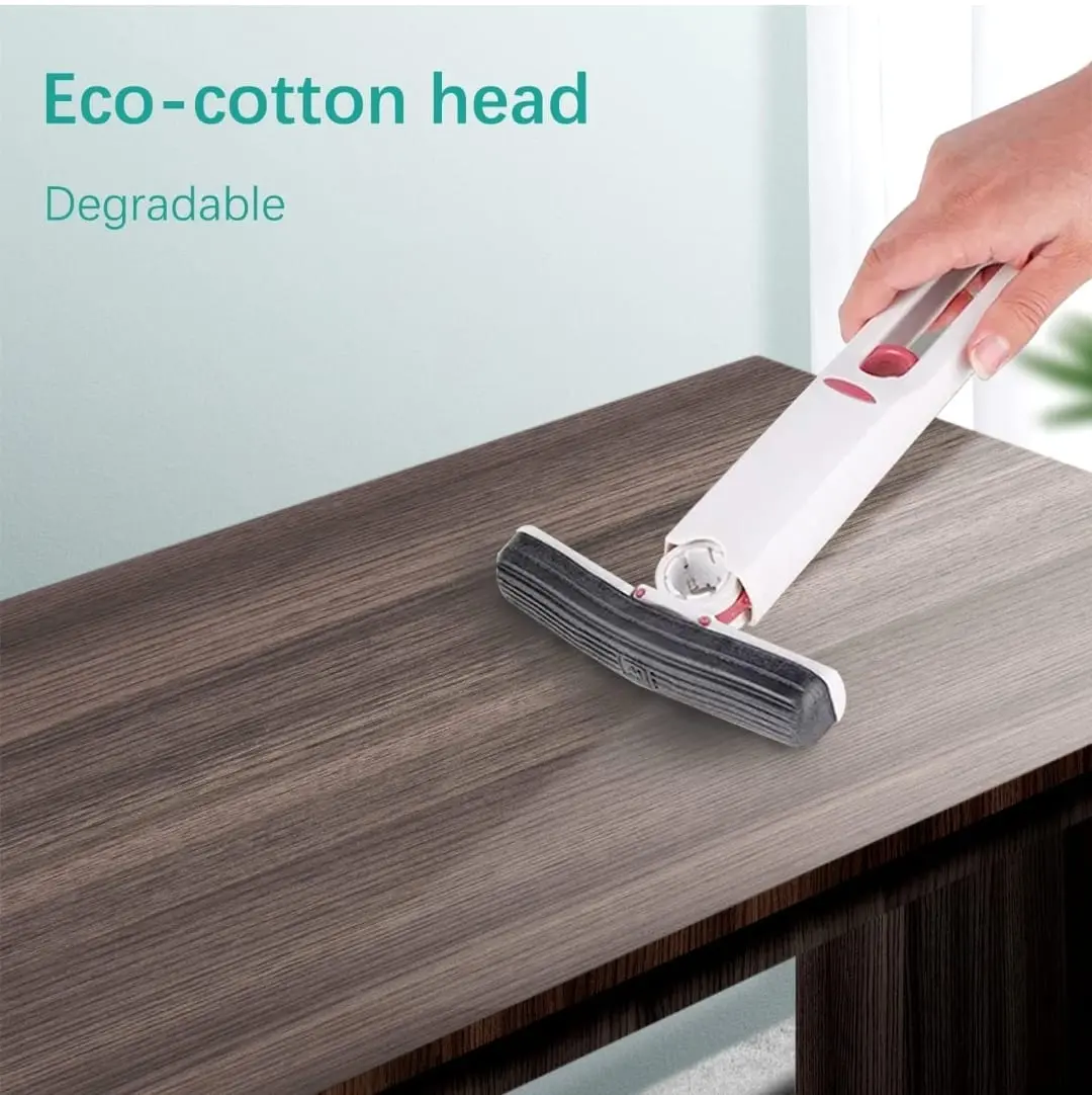 Mini fregona limpiador de escritorio eco-cotton, ideal para limpiar superficies delicadas.