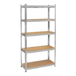 Estantería metálica Rack-10 organizador de 5 niveles, ideal para almacenamiento y garaje.