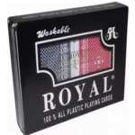Caja de cartas de póker Royal, 100% plásticas, lavables y originales.
