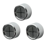 Ganchos adhesivos plateados para toallas de baño y cocina, paquete de 3 unidades.