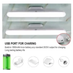 Lámpara LED magnética recargable USB, luz de alta duración, multifunción.