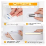 Lámpara LED magnética con base adhesiva 3M, fácil instalación y encendido táctil.