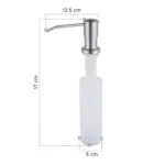 Dispensador de jabón empotrable de acero inoxidable para lavaplatos, 17cm de alto.