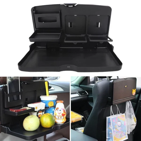 Comedero multifuncional para asiento de carro, organizador y bandeja para comer y beber.