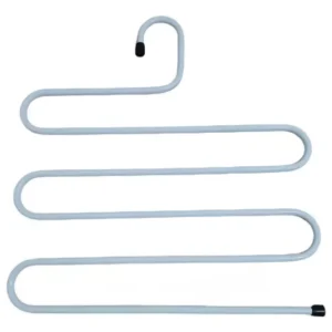 Percha múltiple para pantalones ahorradora de espacio, organizador de armario plateado