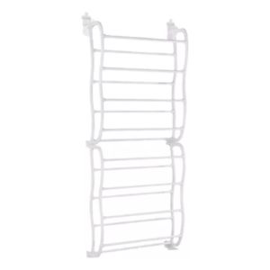 Organizador colgante blanco de 2 niveles con 10 repisas para zapatos, para puerta.