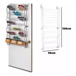 Organizador colgante para zapatos de 2 niveles para puerta, diseño eficiente.