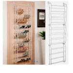 Organizador colgante de zapatos de 2 niveles con capacidad para 20 pares, ideal para puertas.