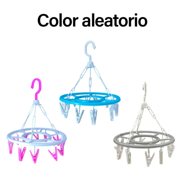 Tendedero de ropa interior colgador, set x2 en diferentes colores, ideal para secar prendas delicadas.