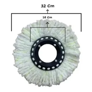Repuesto mopa trapero mágico 360, 16cm base, 32cm total.