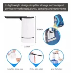 Dispensador de agua portátil para botellón, fácil de usar y transportar.