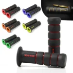 Puños racing Koso para moto, grips de manillar en colores rojo, azul, naranja, amarillo y verde.