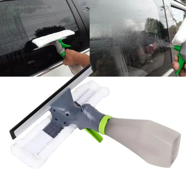 Limpiavidrios Haragán 3 en 1 con spray, para auto, con paño microfibra y goma.