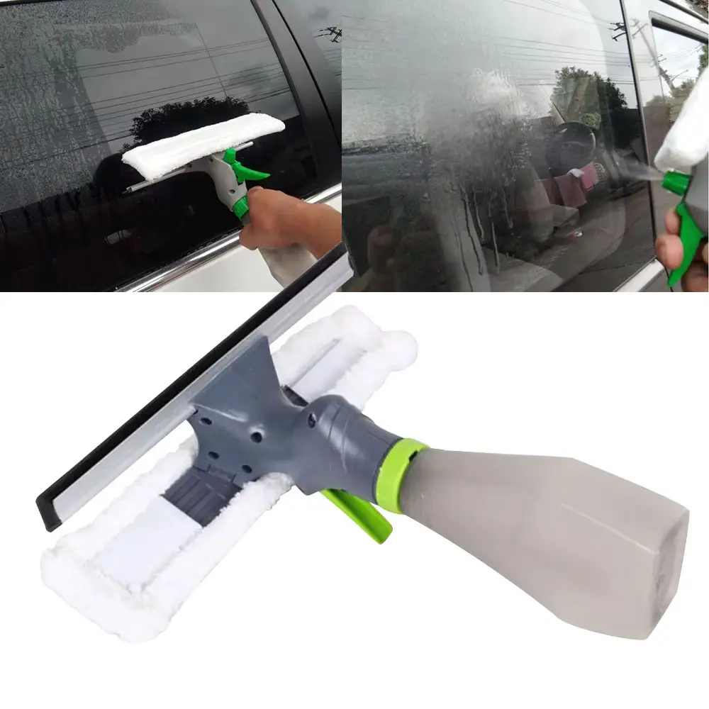 Limpiavidrios Haragán 3 en 1 con spray, para auto, con paño microfibra y goma.