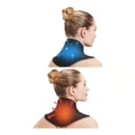Compresa cervical de gel con efecto frío y calor para alivio del dolor de cuello.