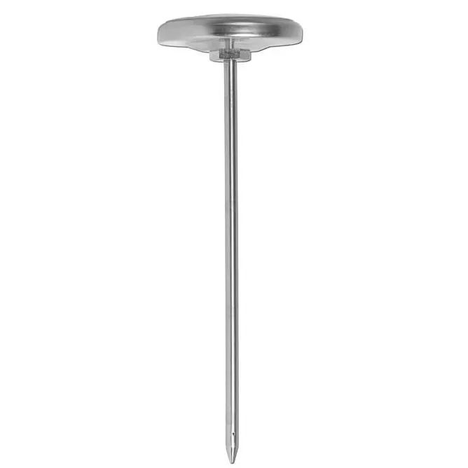 Termómetro bimetálico de bolsillo con sonda metálica afilada para cocina.